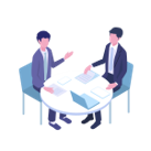 打ち合わせのイラスト
