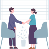 握手するイラスト